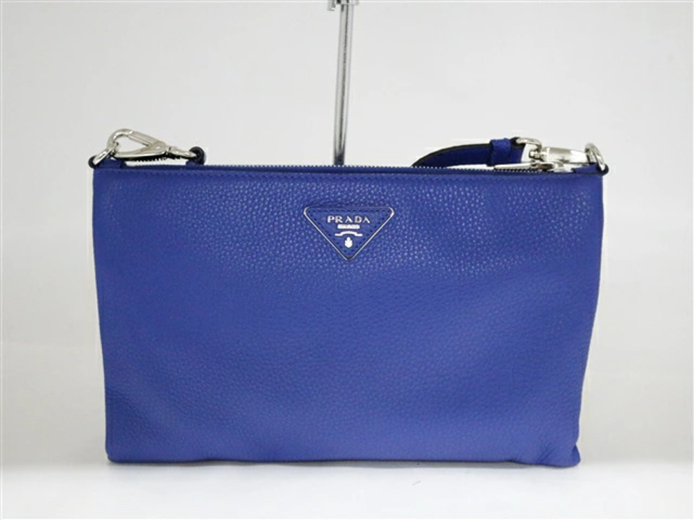 Prada Shoulder Bag Embossed Leather